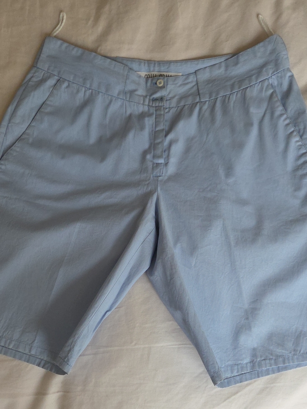 Mui Mui Bermuda Shorts. Made In Italy, Vintage. 100% Cotton. Waist 26"